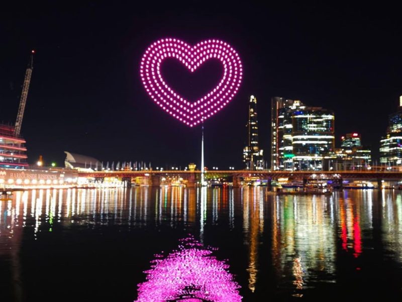 Blackbird Cafe has best views of the spectacular Darling Harbour Drone Show